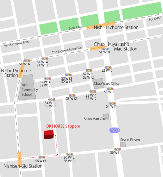 DK HOUSE 札幌周邊地圖