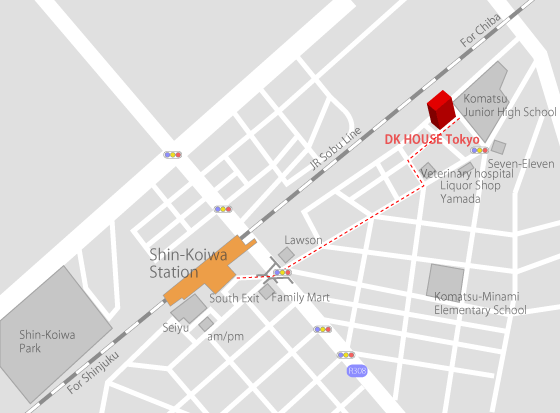DK HOUSE 東京 周邊地圖